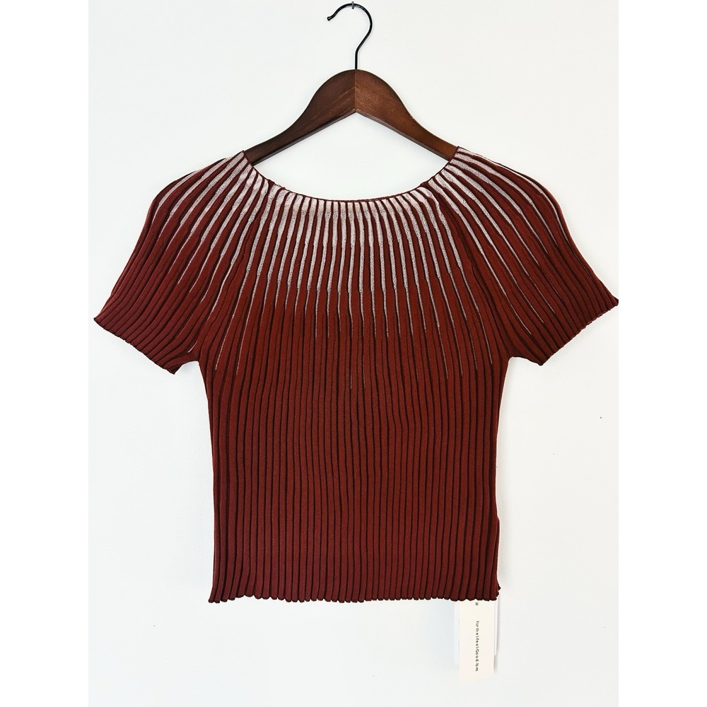 Commense Ribbed Knit Top Size XL | Scandi Minimalist | Clean Girl | NWT